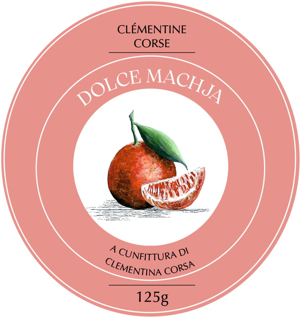 Étiquette du confiture clémentine corse