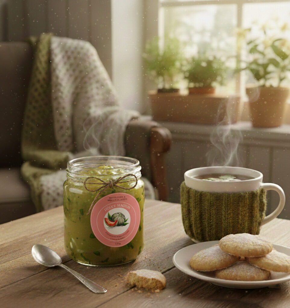 melon and mint jelly packaging